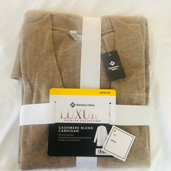NWT New Members Mark Luxury Premier Collections Cashmere Blend Cardigan - Picture 5 of 9